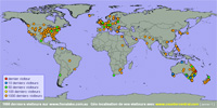 World map showing where website visitors are from