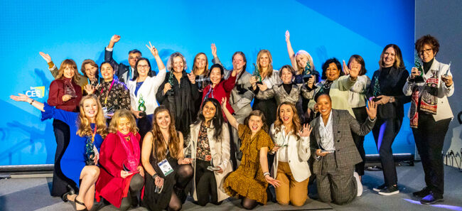 2023 Women and Drones Presentation at CES, the world's largest electronics expo, in Las Vegas (USA). Award winners from all over the world.